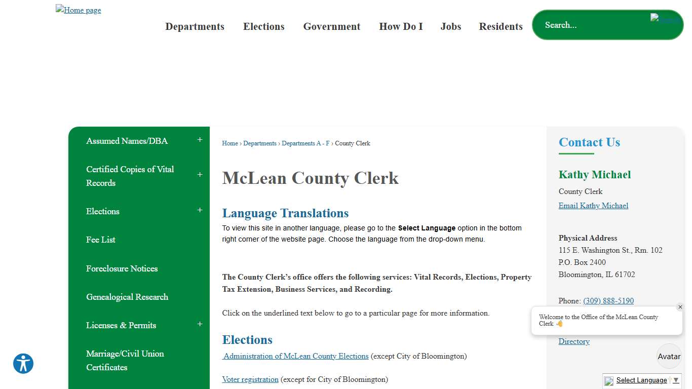 McLean County Clerk McLean County, IL - Official Website