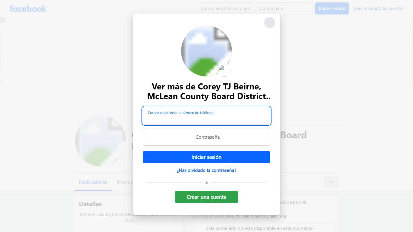 Corey TJ Beirne, McLean County Board District 10 Facebook