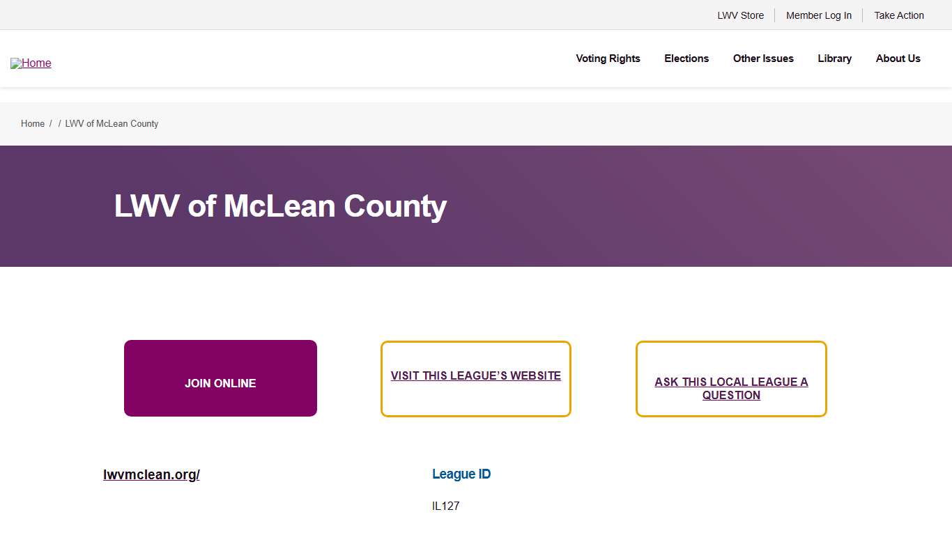 LWV of McLean County League of Women Voters